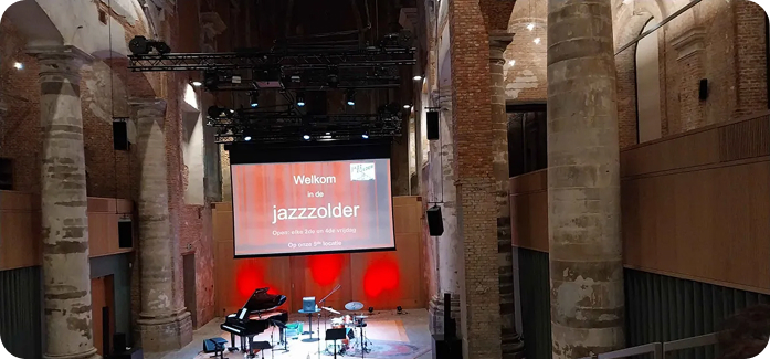 Concertzaal van Jazzzolder in de Predikherenkerk