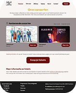 Aangepaste kalenderpagina van Jazzzolder na feedback