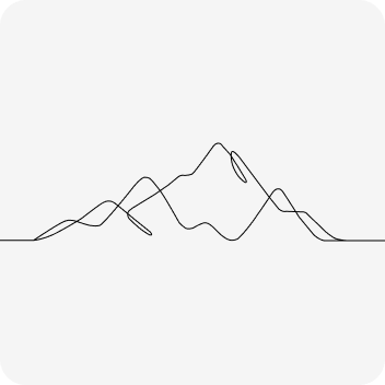 Line drawing van bergen