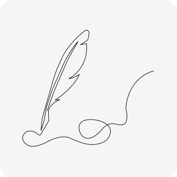 Line drawing van een veer