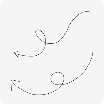 Line drawing van bewegende pijlen 2