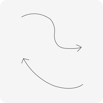 Line drawing van bewegende pijlen 3