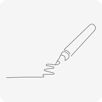 Line drawing van een pen