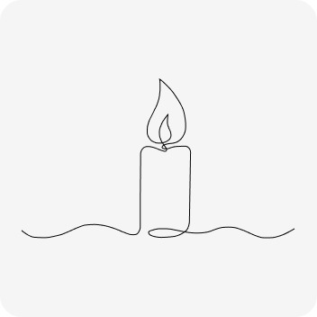 Line drawing van een kaars
