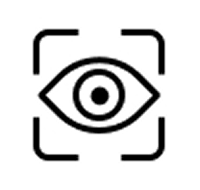 Line icon van een oogscanner