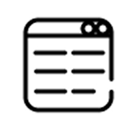 Line icon van een browservenster