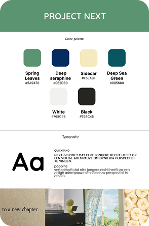 Vierde kleurenpalet en typografische richting voor Project NEXT