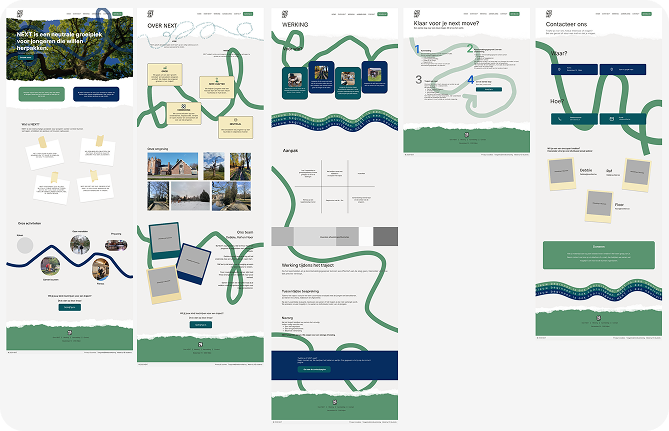 Zesde high-fidelity-iteratie van de Project NEXT-website