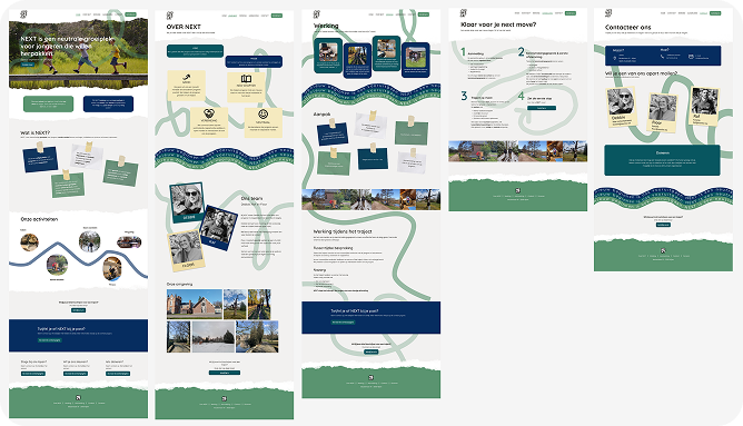 Zevende high-fidelity-iteratie van de Project NEXT-website