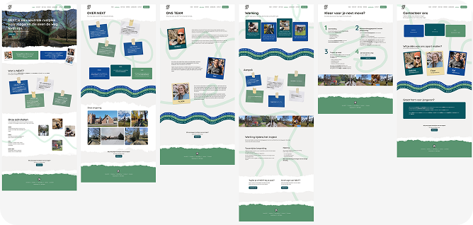 Negende high-fidelity-iteratie van de Project NEXT-website