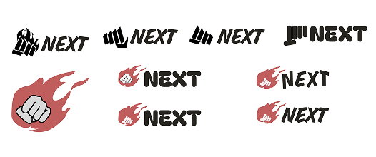 Eerste overzicht met logo-iteraties voor Project NEXT