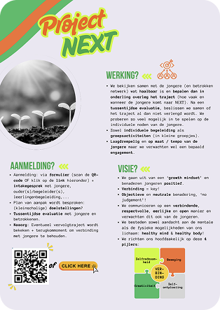 Infobrochure van Project NEXT met informatie over de werking