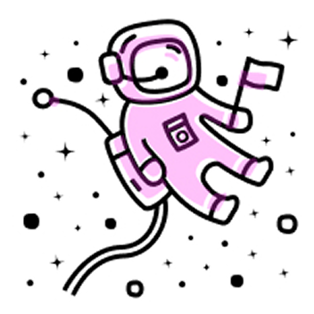 Ruimte-illustratie van een astronaut