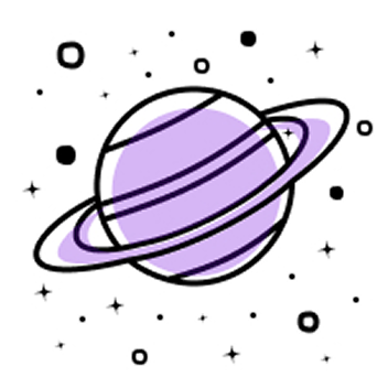 Ruimte-illustratie van een planeet met ringen